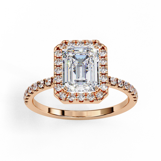 Elegance Crown Diamond Ring in  Rose Gold