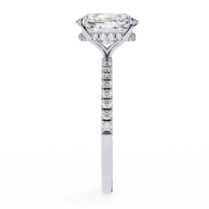 Radiance Oval Halo Ring in White Gold