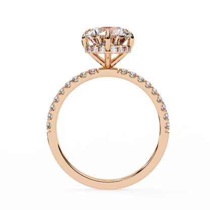 Luxe Round Solitaire Ring In Rose Gold