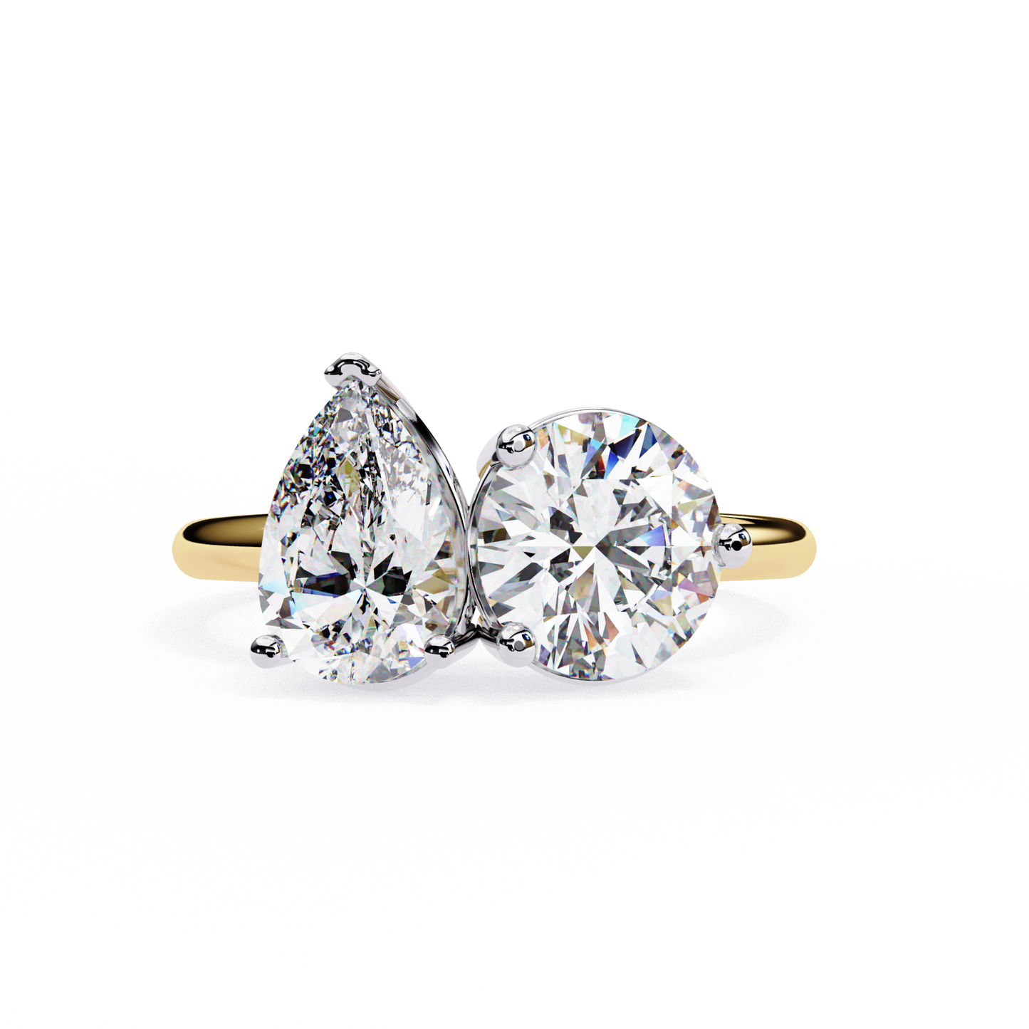 Eternal Duo Diamond Ring in Yellow Gold