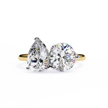 Eternal Duo Diamond Ring in Yellow Gold