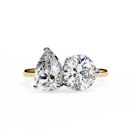 Eternal Duo Diamond Ring in Yellow Gold