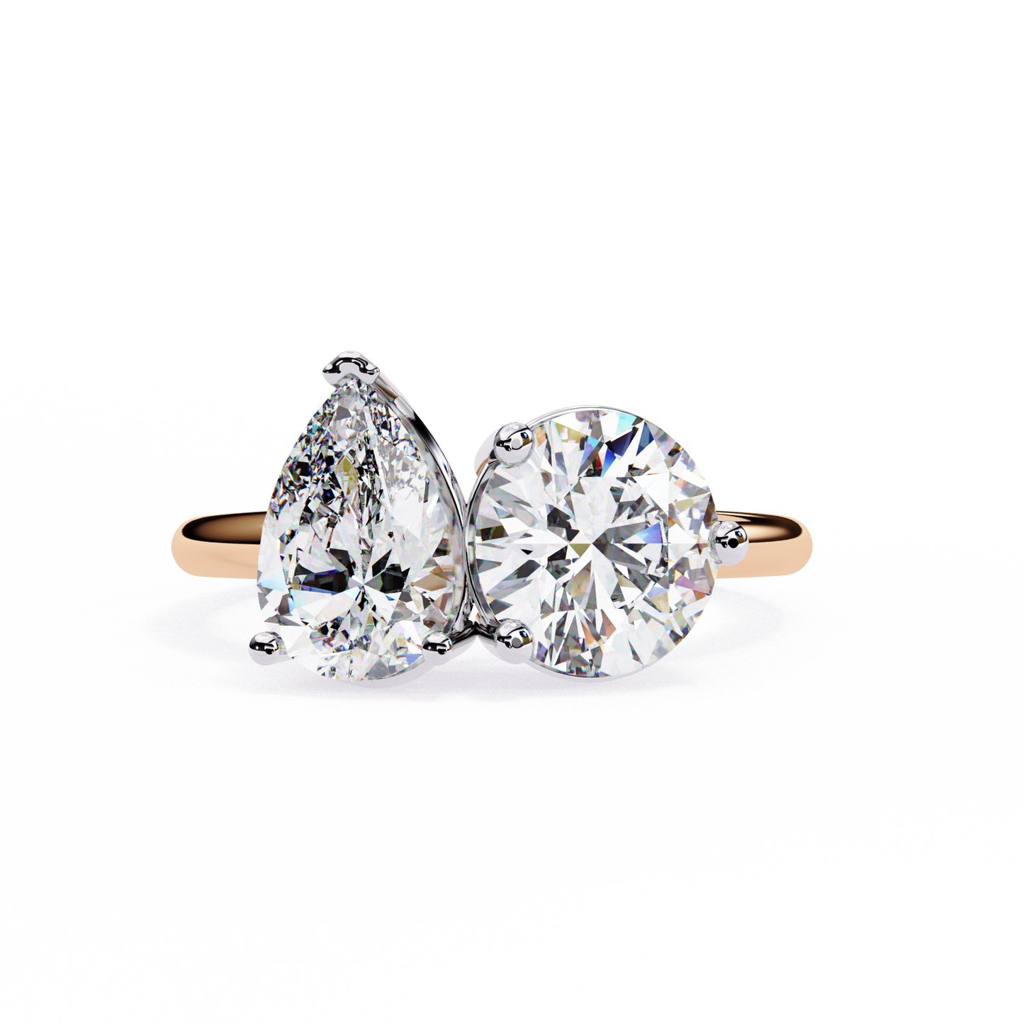 Eternal Duo Diamond Ring in Rose Gold