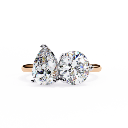 Eternal Duo Diamond Ring in Rose Gold