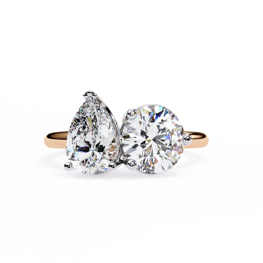 Eternal Duo Diamond Ring in Rose Gold