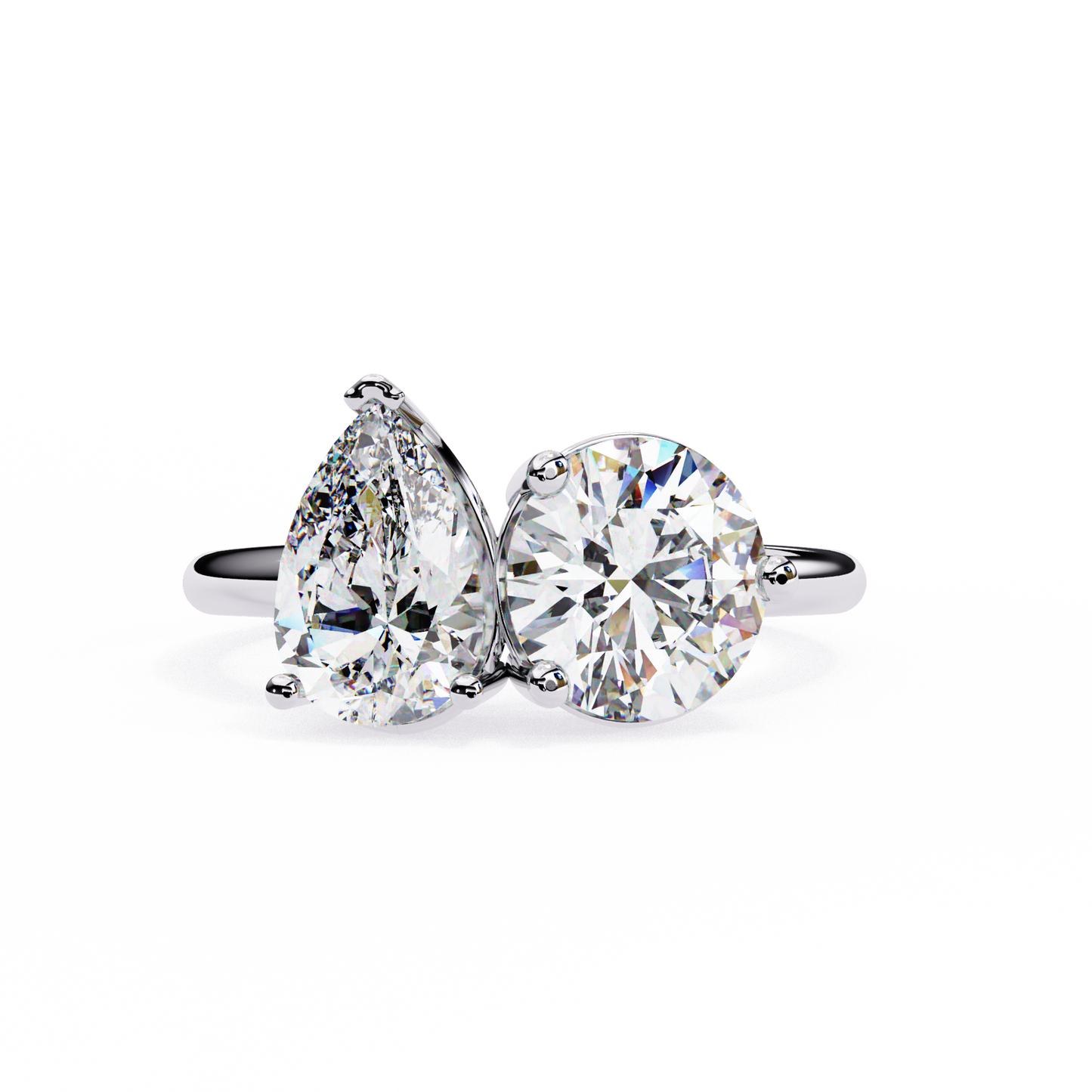 Eternal Duo Diamond Ring in White Gold