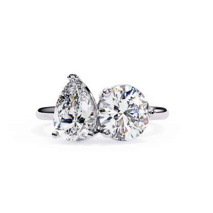 Eternal Duo Diamond Ring in White Gold