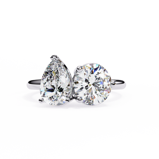 Eternal Duo Diamond Ring in White Gold