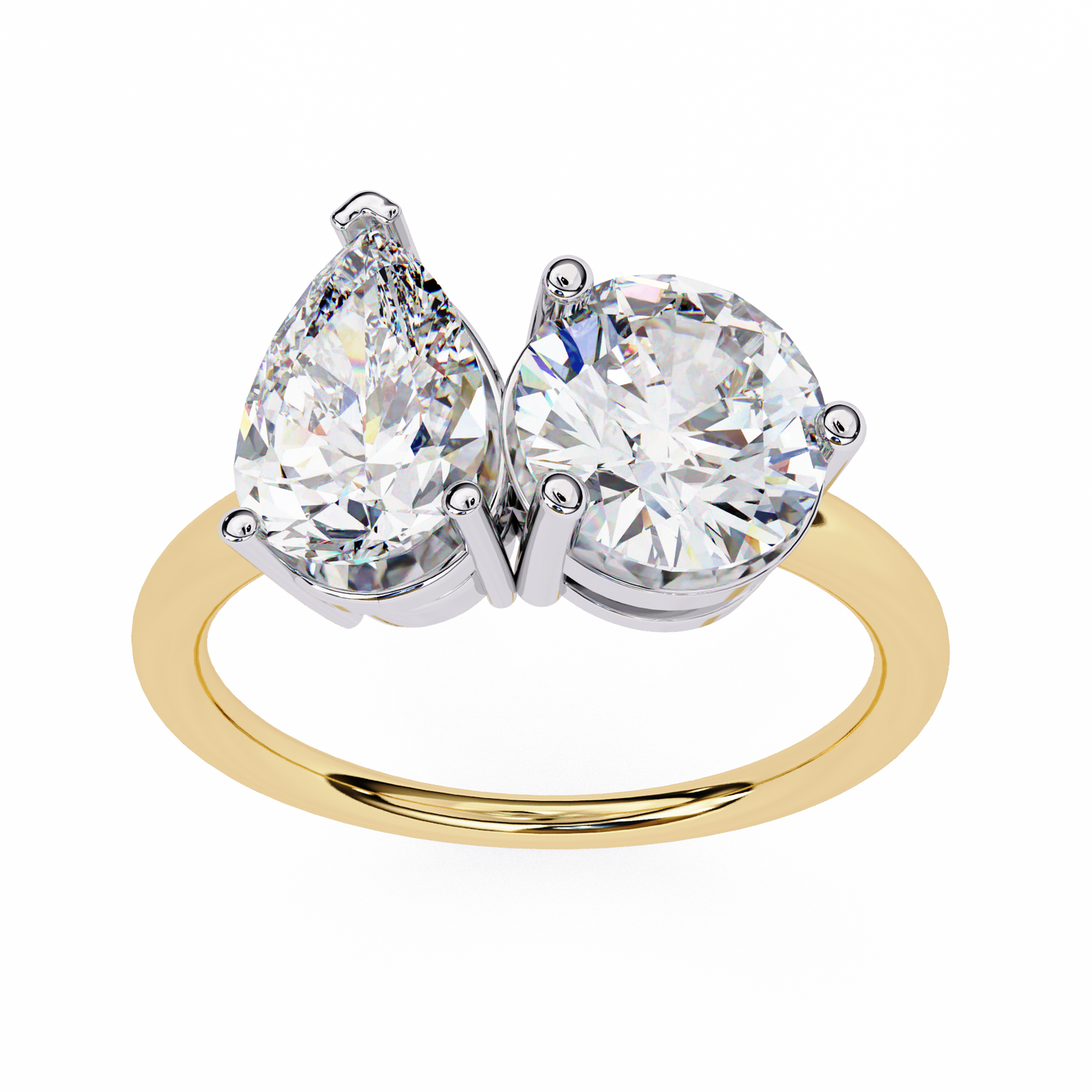Eternal Duo Diamond Ring in Yellow Gold