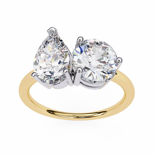 Eternal Duo Diamond Ring in Yellow Gold