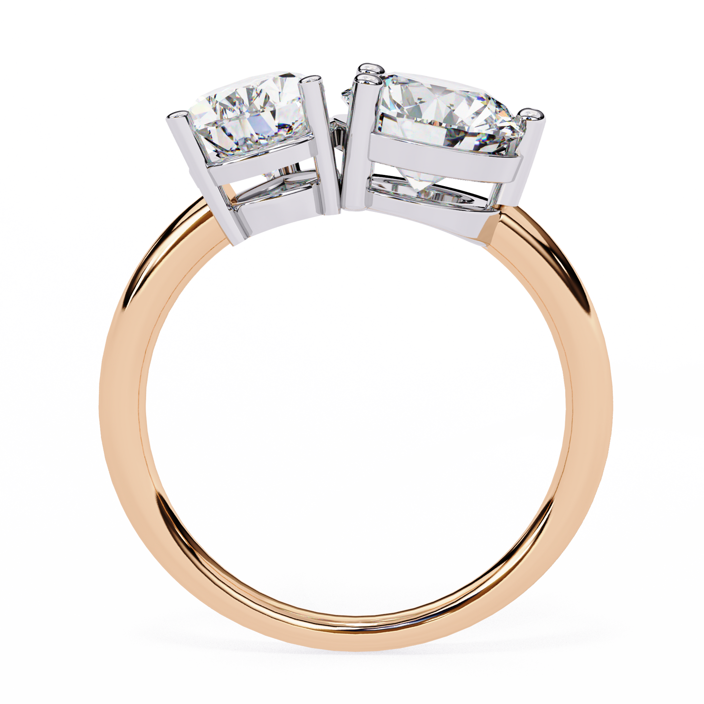Eternal Duo Diamond Ring in Rose Gold