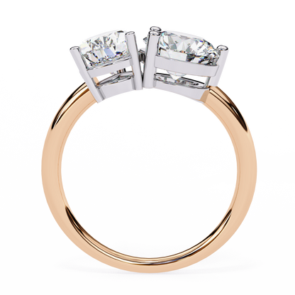 Eternal Duo Diamond Ring in Rose Gold