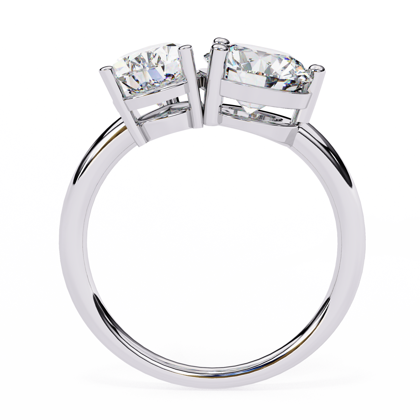 Eternal Duo Diamond Ring in White Gold