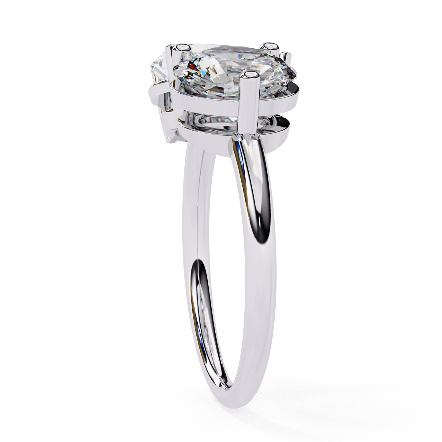 Eternal Duo Diamond Ring in White Gold