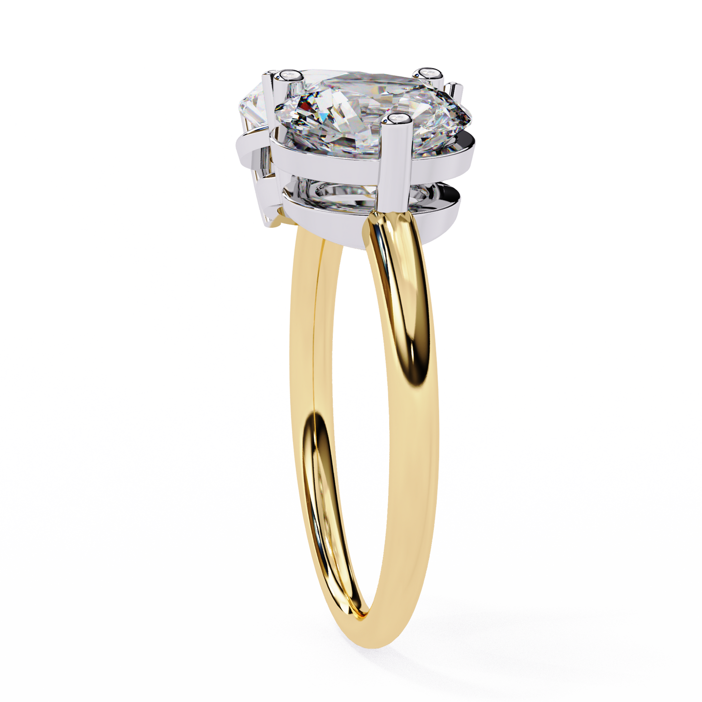 Eternal Duo Diamond Ring in Yellow Gold