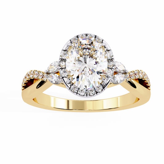 Aurora Diamond Ring in Yellow Gold