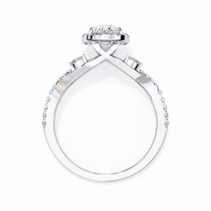 Aurora Diamond Ring in White Gold