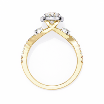 Aurora Diamond Ring in Yellow Gold