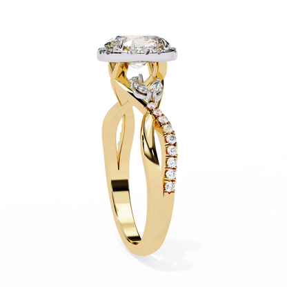 Aurora Diamond Ring in Yellow Gold