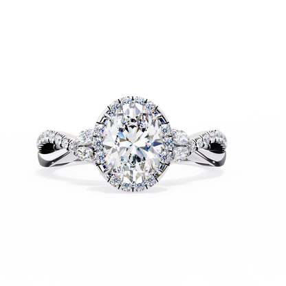 Aurora Diamond Ring in White Gold