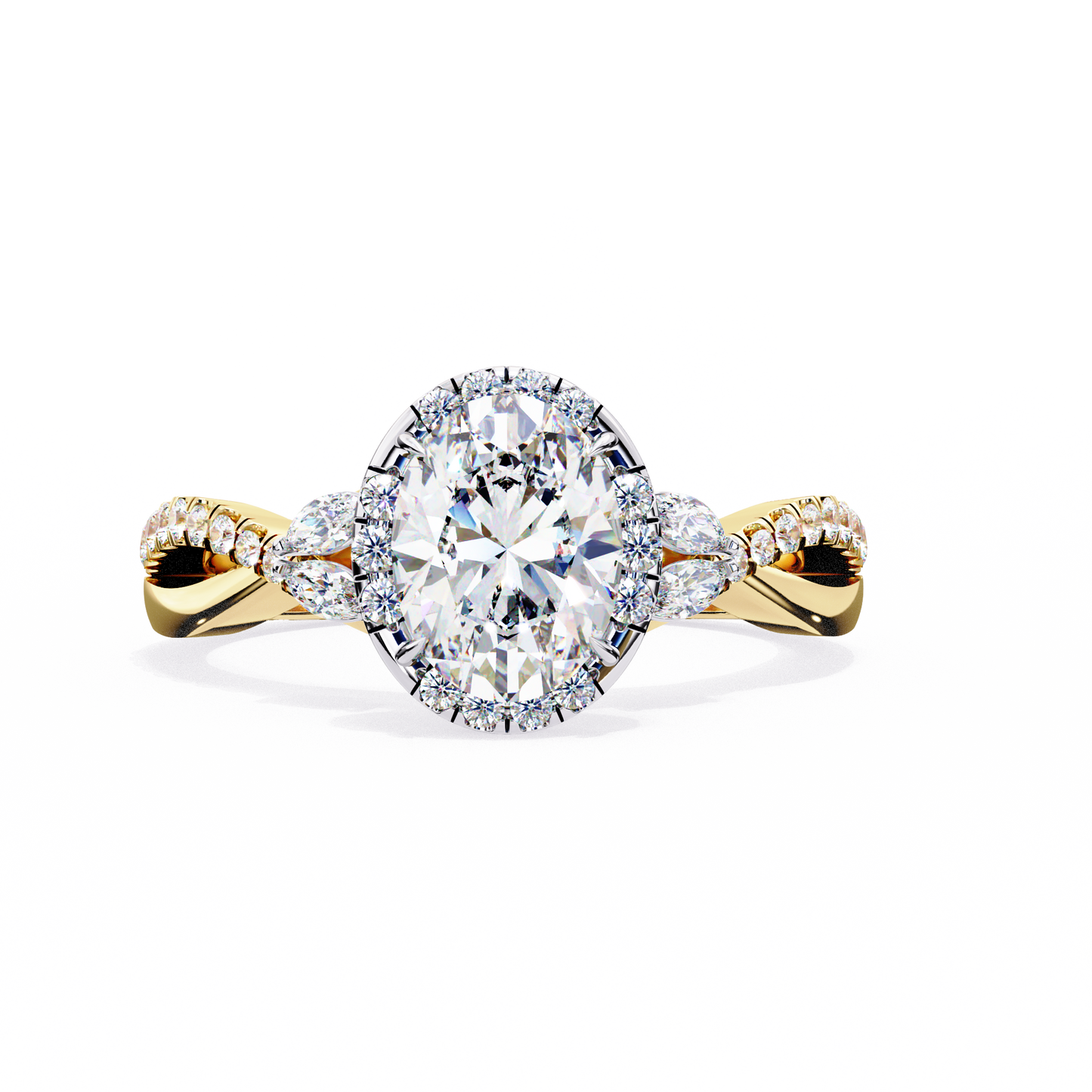 Aurora Diamond Ring in Yellow Gold