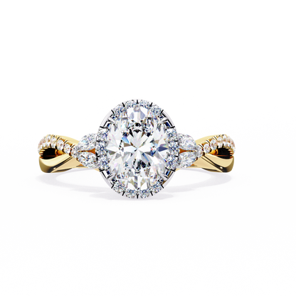 Aurora Diamond Ring in Yellow Gold