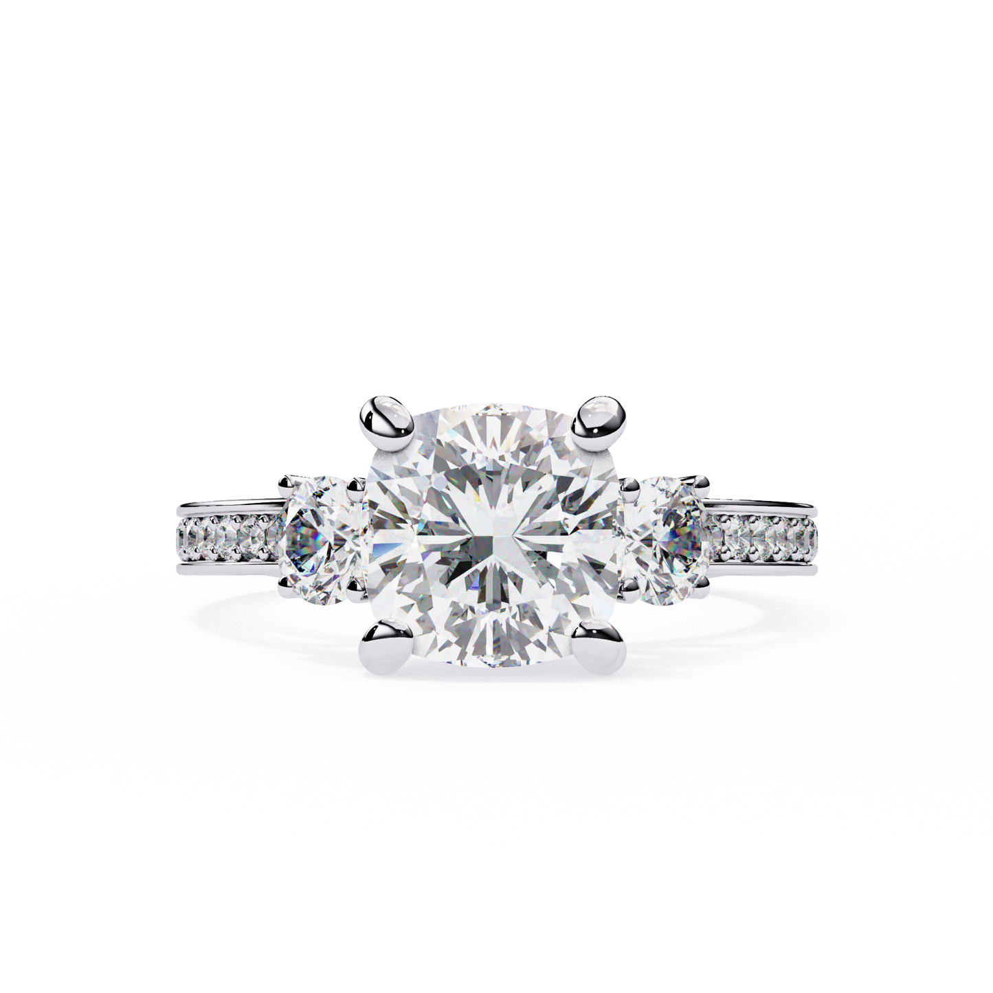 Luxe Trifecta Diamond Ring in White Gold