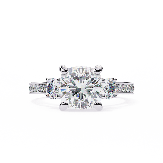 Luxe Trifecta Diamond Ring in White Gold
