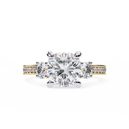 Luxe Trifecta Diamond Ring in Yellow Gold