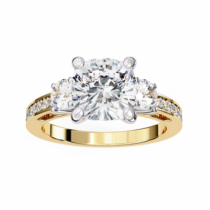 Luxe Trifecta Diamond Ring in Yellow Gold