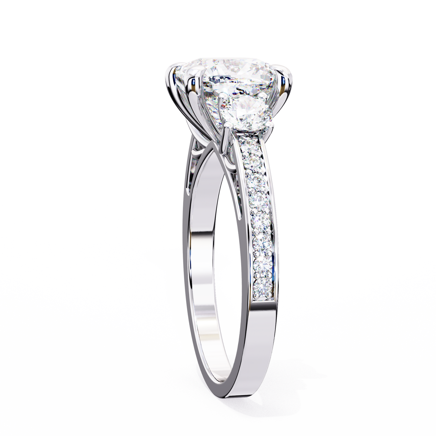 Luxe Trifecta Diamond Ring in White Gold