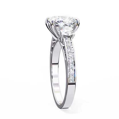 Luxe Trifecta Diamond Ring in White Gold