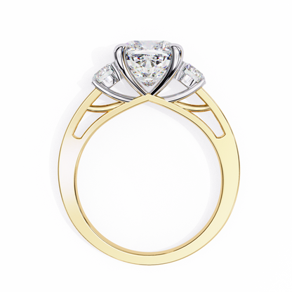 Luxe Trifecta Diamond Ring in Yellow Gold