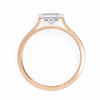 Paragon Emerald-Cut Diamond Ring in Rose Gold