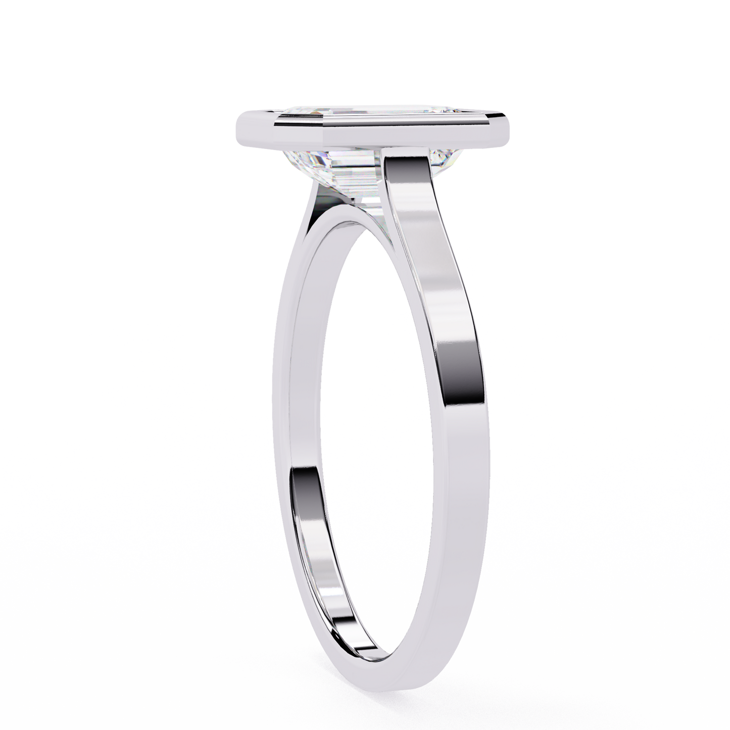 Paragon Emerald-Cut Diamond Ring in White Gold