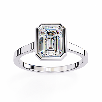 Paragon Emerald-Cut Diamond Ring in White Gold
