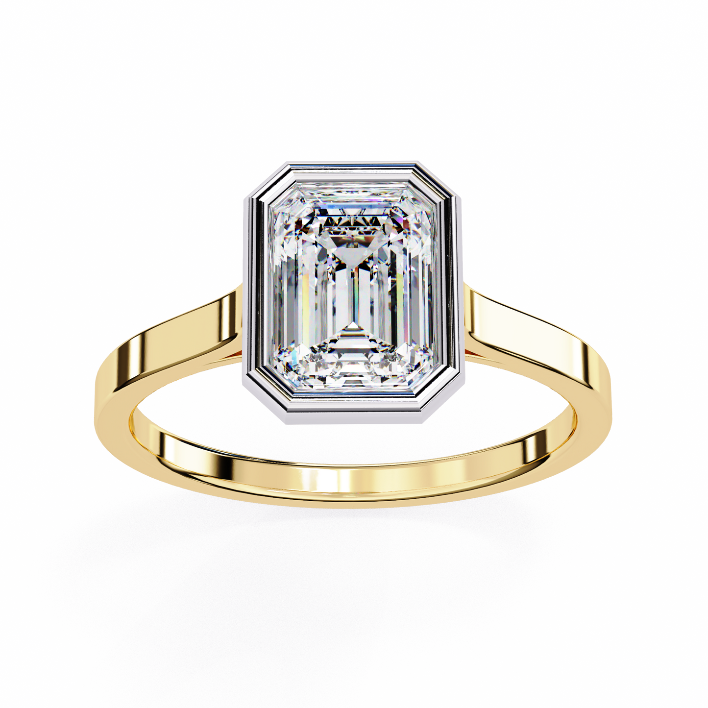 Paragon Emerald-Cut Diamond Ring in Yellow Gold