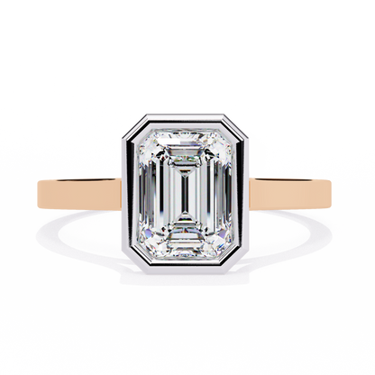 Paragon Emerald-Cut Diamond Ring in Rose Gold