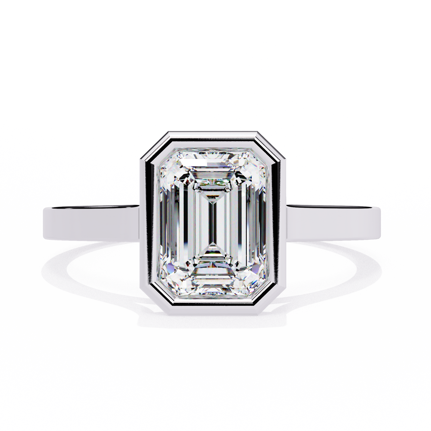 Paragon Emerald-Cut Diamond Ring in White Gold