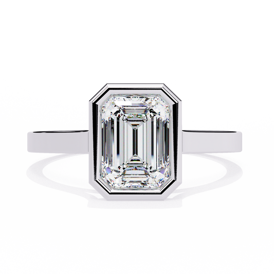 Paragon Emerald-Cut Diamond Ring in White Gold