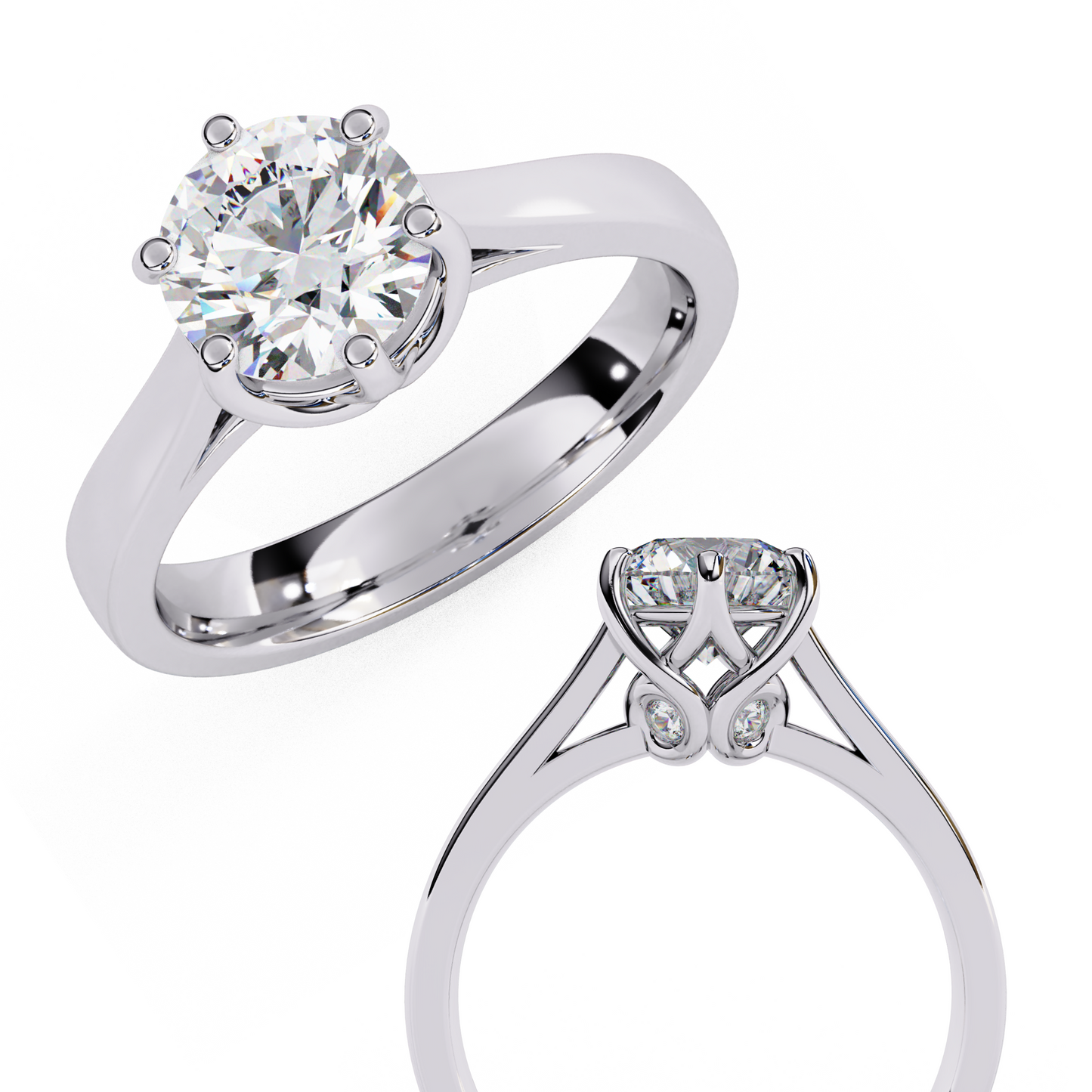 Diamond Majesty Ring in White Gold