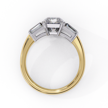 Triad of Brilliance Diamond Ring in Yellow Gold
