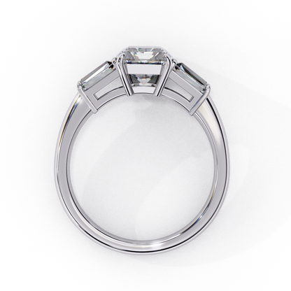 Triad of Brilliance Diamond Ring in White Gold