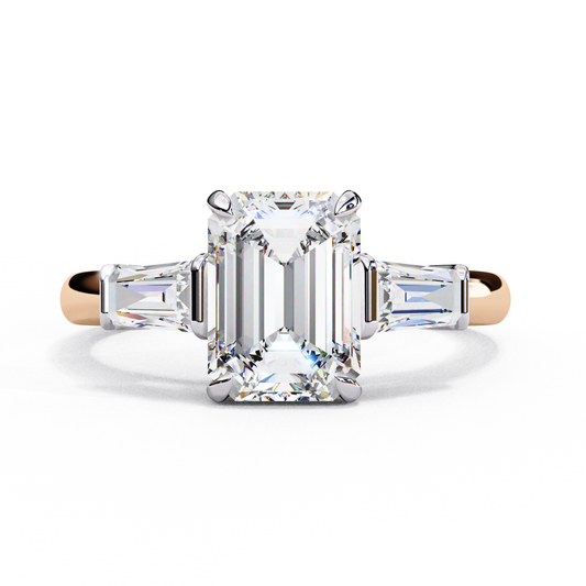 Triad of Brilliance Diamond Ring in Rose Gold