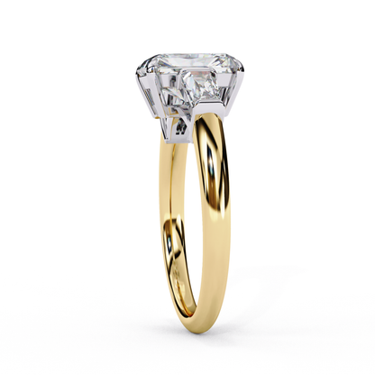 Triad of Brilliance Diamond Ring in Yellow Gold