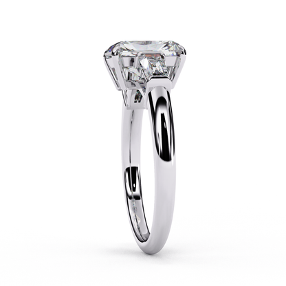 Triad of Brilliance Diamond Ring in White Gold