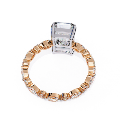 Radiant cut diamond on rose gold band
Rose gold ring with radiant center
Radiant diamond ring front view
Rose gold radiant stone ring
Radiant diamond ring close view
Rose gold band with radiant diamond
Radiant center stone rose gold ring
Rose gold radiant diamond design
Radiant cut diamond ring rose gold
Rose gold ring featuring radiant diamond