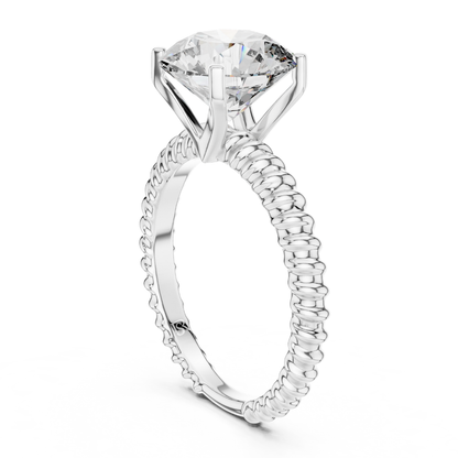 Rope style solitaire diamond ring side view
Solitaire diamond ring rope texture side
Round solitaire diamond ring rope band side
Rope finish solitaire diamond ring profile
Classic solitaire diamond ring rope side
Bridal solitaire diamond ring rope detail
Luxury solitaire diamond ring rope band side
Minimal solitaire diamond ring rope side look
Fine solitaire diamond ring rope texture
Solitaire diamond ring rope design side