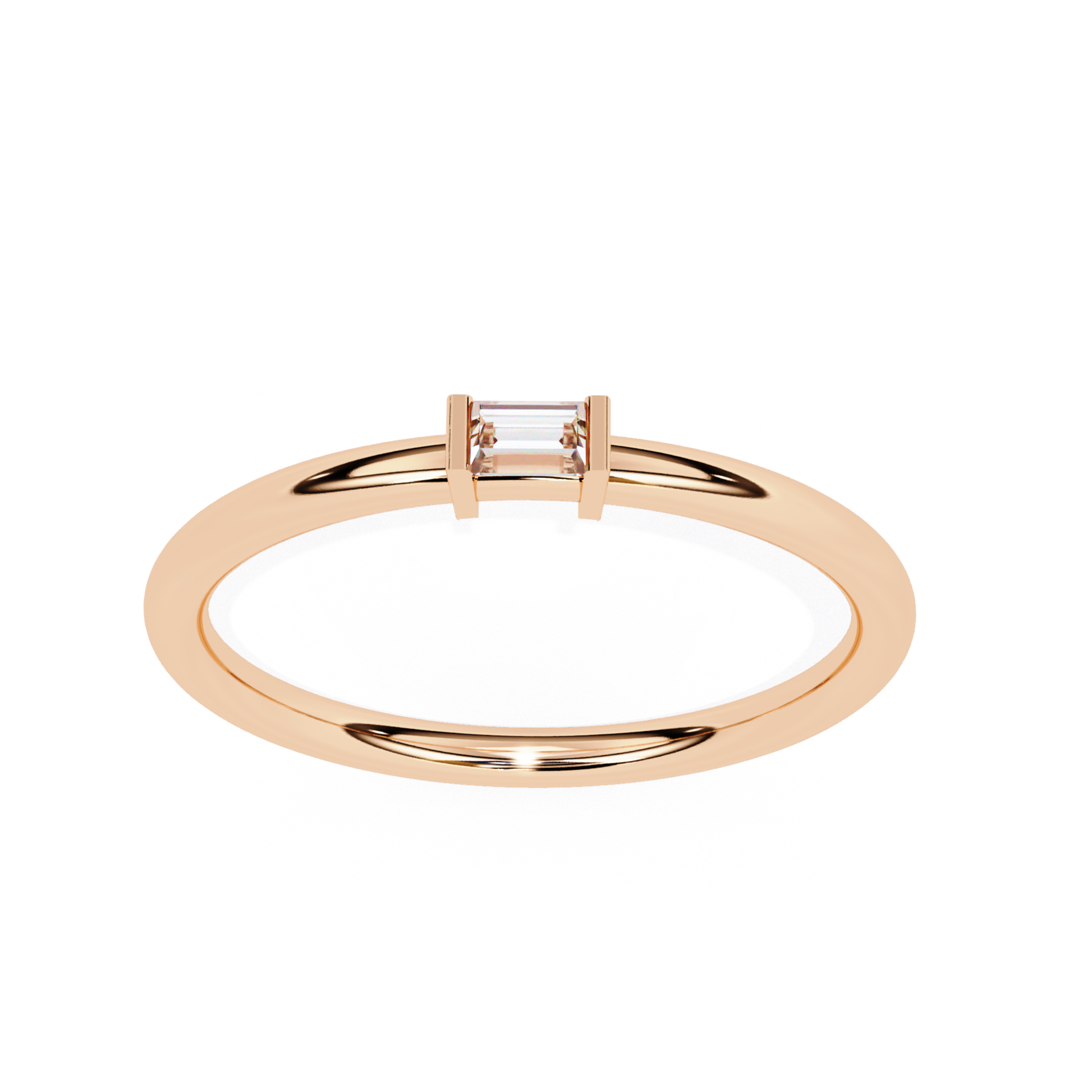 ose gold ring with rectangular diamond
Rose gold band with baguette stone
Simple ring with baguette diamond in rose gold
Elegant baguette diamond set in rose gold
Rose gold band featuring baguette diamond
Minimalist rose gold ring with baguette stone
Baguette cut diamond in a rose gold band
Rose gold ring with a single baguette diamond
Classic baguette diamond in rose gold
Baguette diamond set in rose gold band