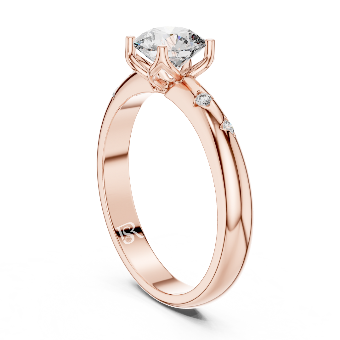 Rose Gold Cathedral Diamond Engagement Ring
Side View Round Diamond Rose Gold Ring
Rose Gold Prong Set Solitaire Ring
Elegant Rose Gold Diamond Ring
Tapered Rose Gold Engagement Ring
Round Diamond Accent Rose Gold Ring
Modern Rose Gold Solitaire Ring
Minimal Rose Gold Diamond Band
Classic Cathedral Style Rose Gold Ring
Polished Rose Gold Round Diamond Ring